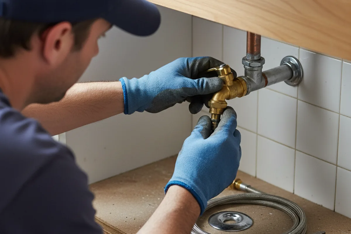 Shutoff valve and fitting work during Emergency Plumbing in Floresville